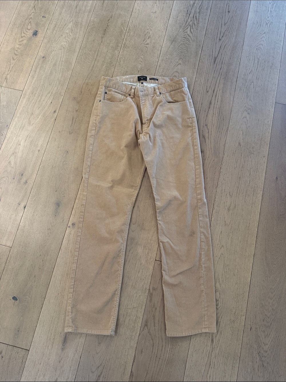 Quiksilver Men’s Corduroy Pants in Beige Tan